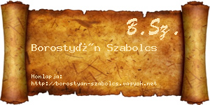 Borostyán Szabolcs névjegykártya